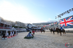 01/07/2021 ; Monaco ; Monaco Longines Global Champions Tour ; friday csi5 1m50 ; presentation ; charlotte casiraghi ; Prince Albert II de Monaco ; 521, Imagine de Muze, Wilson James ; Sportfot